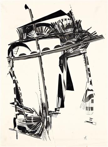 HILLA REBAY (1890 - 1967, GERMAN/AMERICAN) Untitled (Pair).